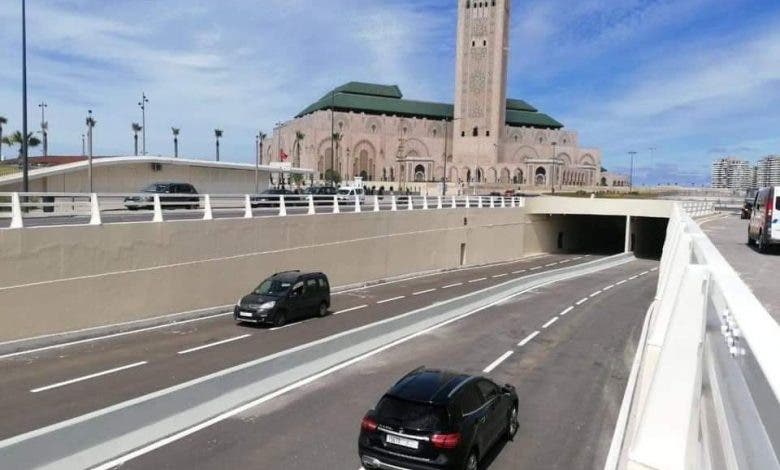 افتتاح نفق مسجد الحسن الثاني بالدار البيضاء في وجه حركة السائقين