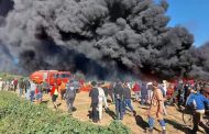 اندلاع حريق مهول بمستودع الصناديق الخشبية والبلاستيكية بإنزكان (صور)