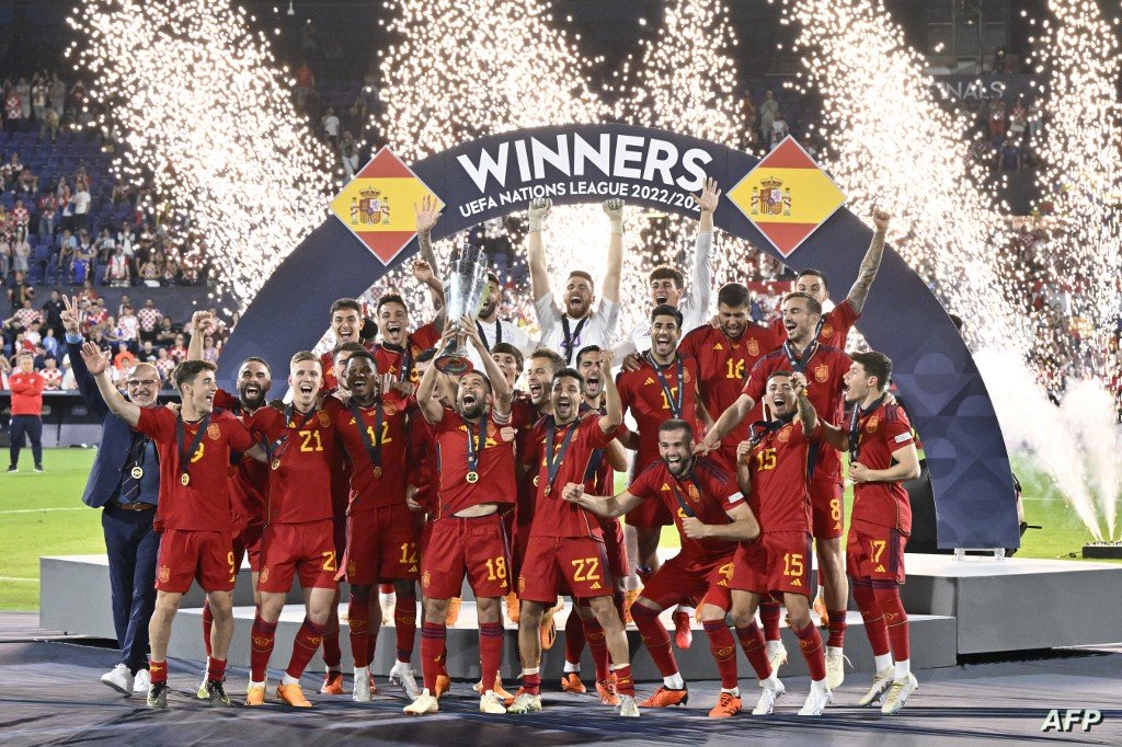 إسبانيا تتوج بدوري الأمم الأوروبية على حساب كرواتيا