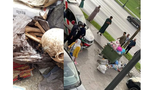 جمجمة وعظام بشرية داخل كيس مرمي إلى جانب حاوية للأزبال يستنفر أمن طنجة