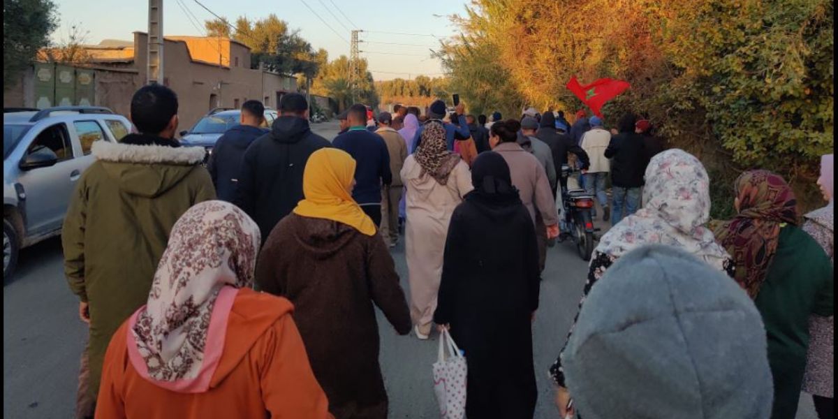 متضررون من زلزال 08 شتنبر 2023 بأمزميز يحتجون لعدم توصلهم بالدعم
