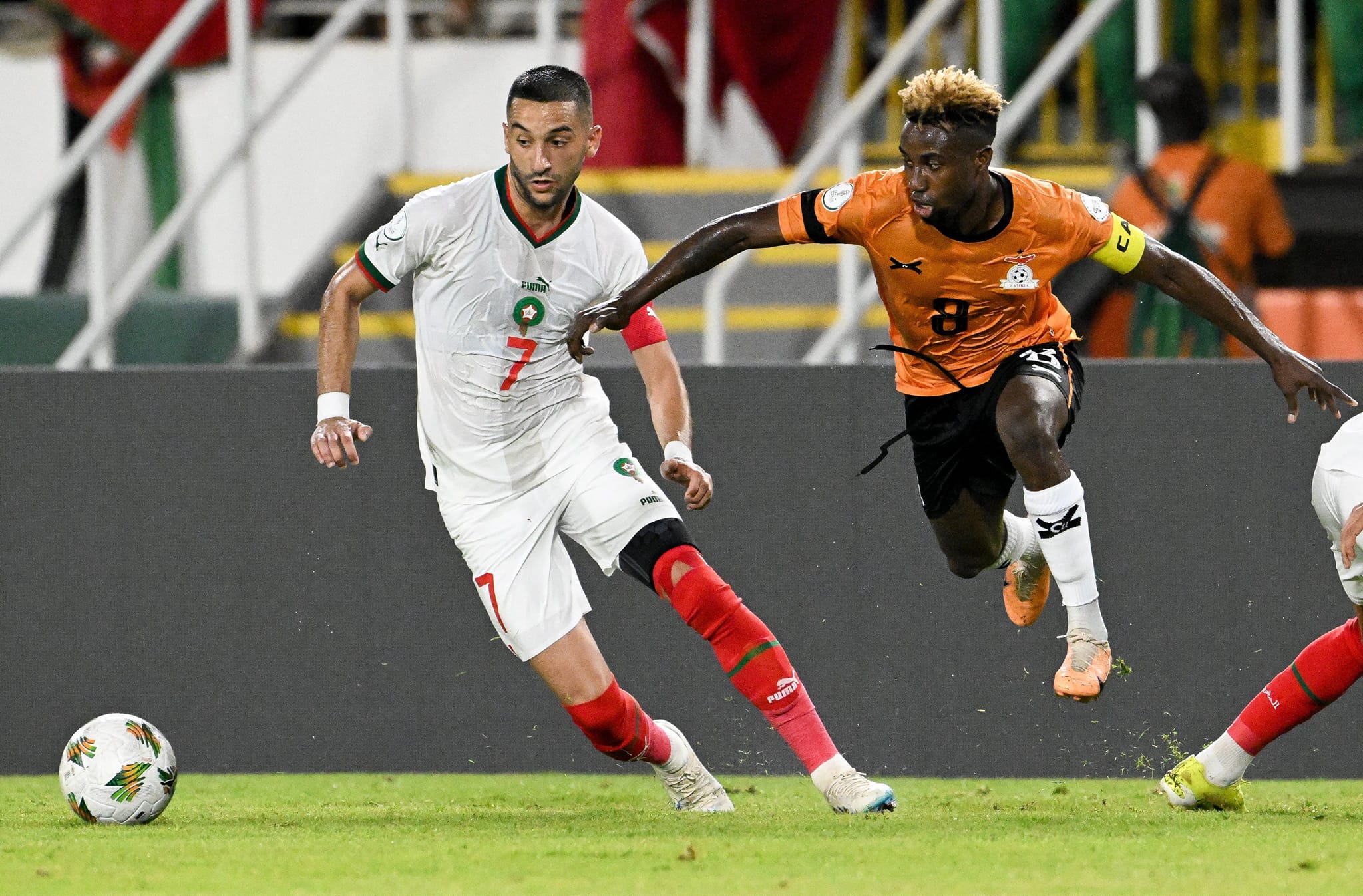 المنتخب الوطني المغربي يفوز على نظيره الزامبي ويواجه جنوب إفريقيا في ثمن نهائي 