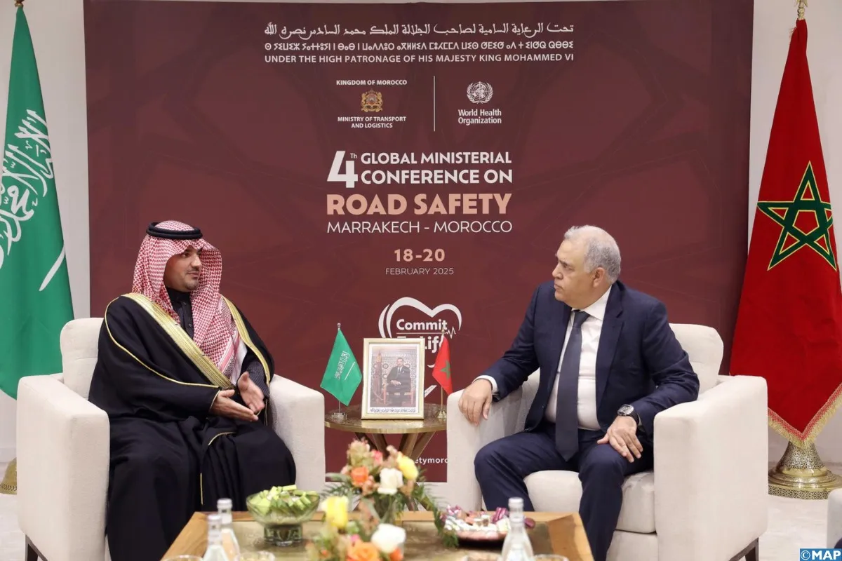 المؤتمر الوزاري حول السلامة الطرقية بمراكش: لفتيت يتباحث مع نظيره السعودي