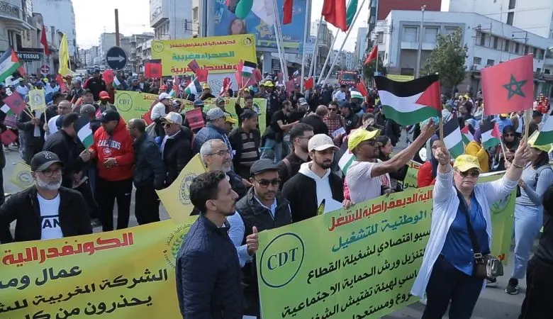 الكونفدرالية الديمقراطية للشغل تنسحب من جبهة الدفاع عن فلسطين بسبب مسها بالوحدة الترابية للمملكة