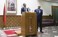 عبد الوافي لفتيت رفقة نظيره الفرنسي في اجتماع عمل بالرباط