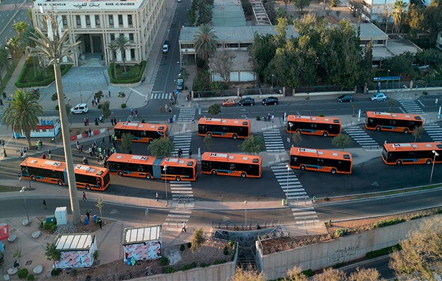 إعطاء الانطلاقة الرسمية لأسطول الحافلات الذكية الجديدة بأكادير