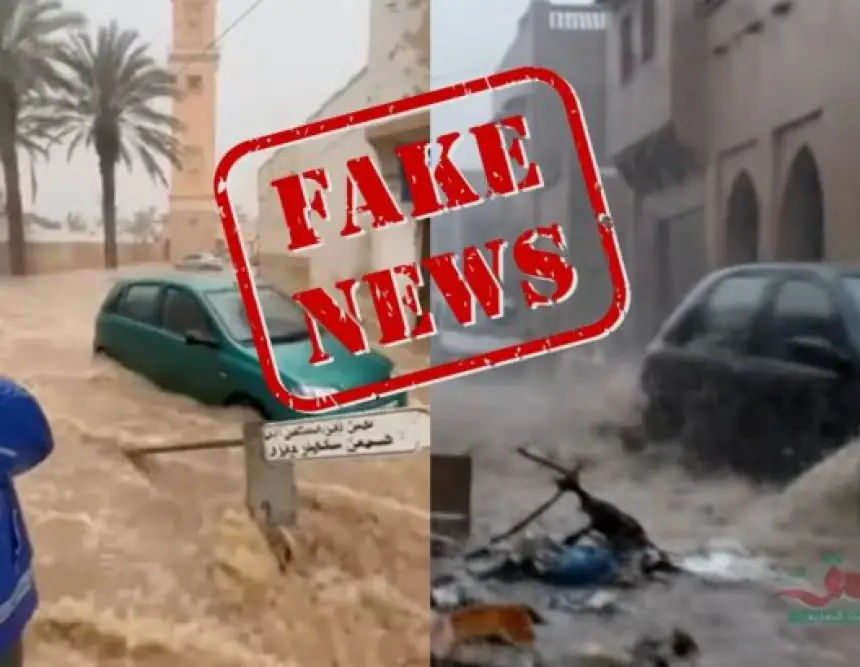 تحذيرات من تداول فيديوهات زائفة حول فيضانات القصر الكبير.. استخدام الذكاء الاصطناعي في التلاعب بالمحتوى