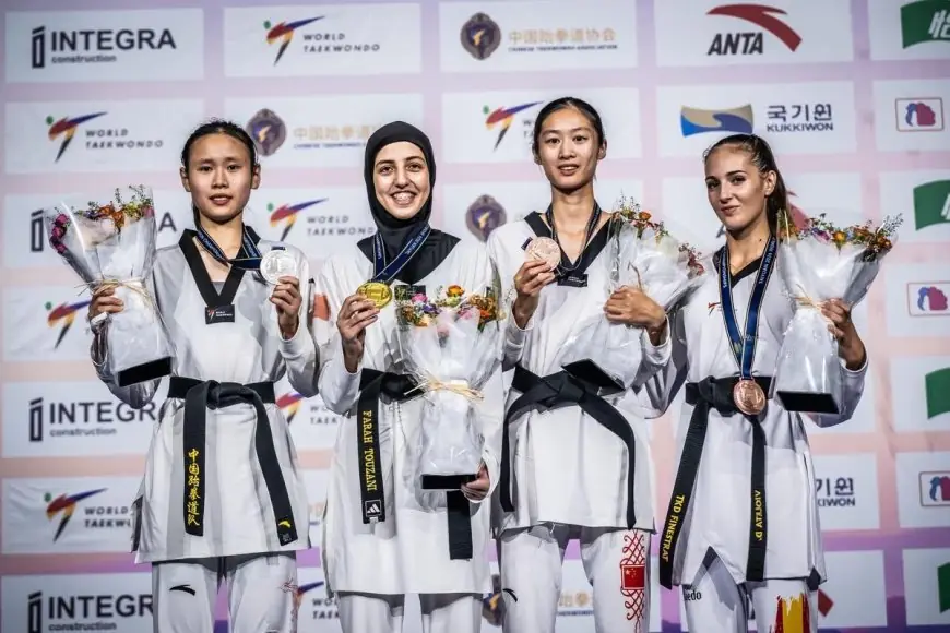 إنجاز عالمي جديد.. فرح التوزاني تحصد ذهبية بطولة العالم للتايكوندو في الصين