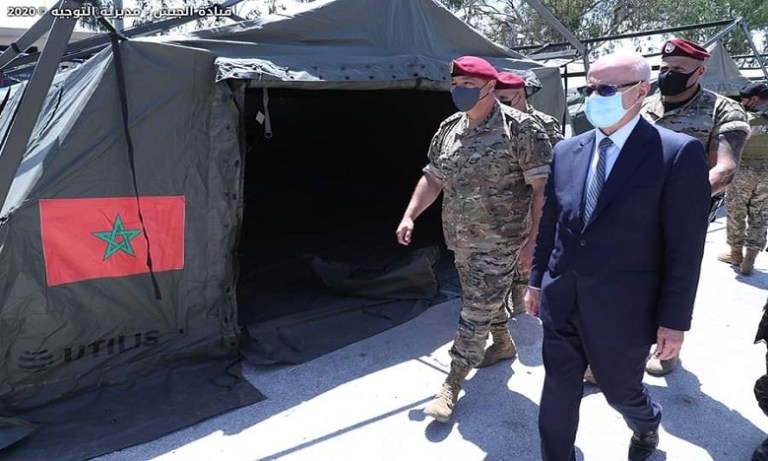 المغرب يتصدر دول العالم في مساعدة الشعب اللبناني بإرساله جسرا جويا ضم 20 طائرة محملة بمساعدات طبية وإنسانية عاجلة