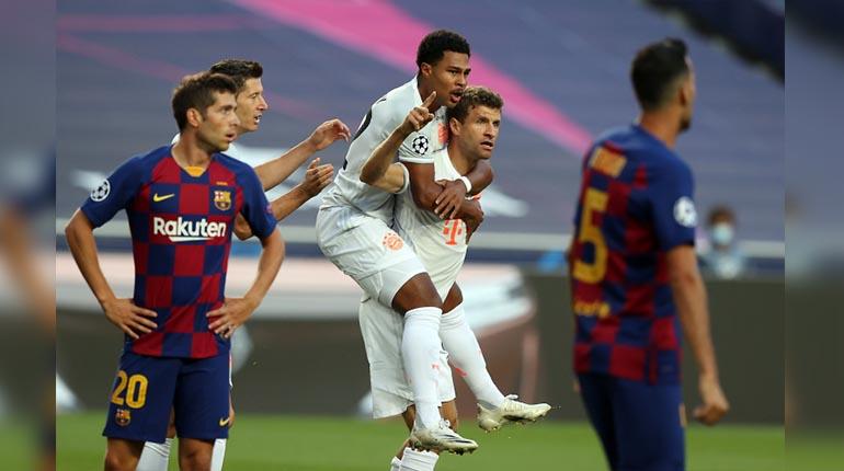 بايرن ميونيخ الألماني يدك شباك برشلونة الإسباني ب 8 أهداف في دوري أبطال أوروبا