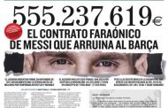 صحيفة إسبانية تصف عقد ميسي مع برشلونة ب 