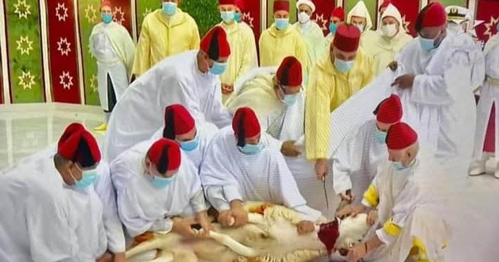 أمير المؤمنين يؤدي صلاة عيد الأضحى ويقوم بنحر أضحية العيد