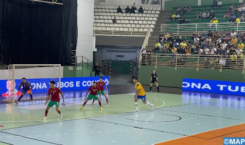 المنتخب الوطني المغربي لكرة القدم داخل القاعة يتعادل أمام مضيفه المنتخب البرازيلي