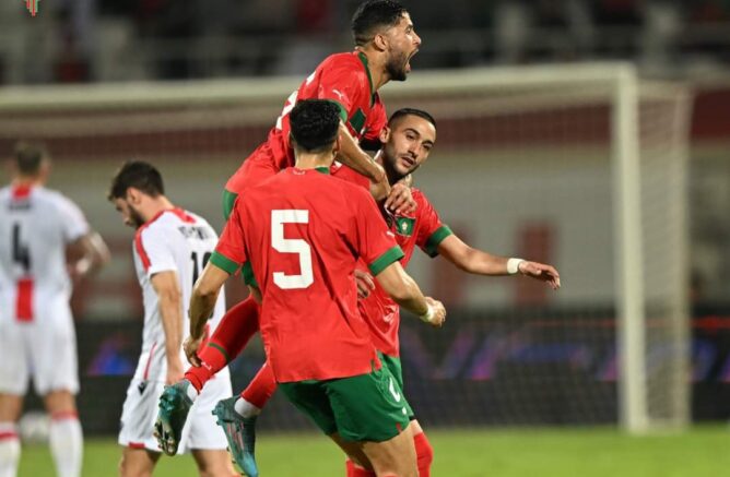 أسود الأطلس يكتسحون منتخب جورجيا بثلاثية نظيفة في آخر ودية قبل المونديال