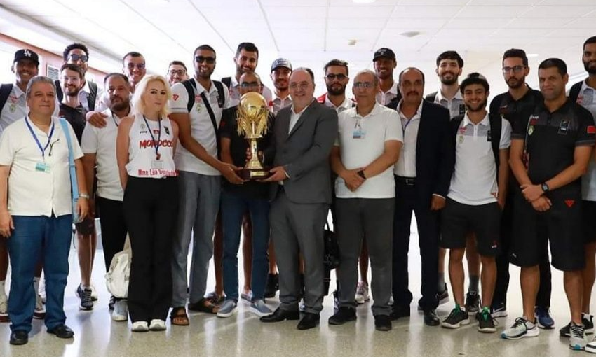 حفل استقبال على شرف المنتخب المغربي لكرة السلة الفائز بكأس إفريقيا للاعبين المحليين