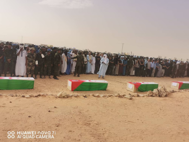 البوليساريو تُشيِّعُ جثامين قتلاها جرّاء ضربة بمسيرة مغربية