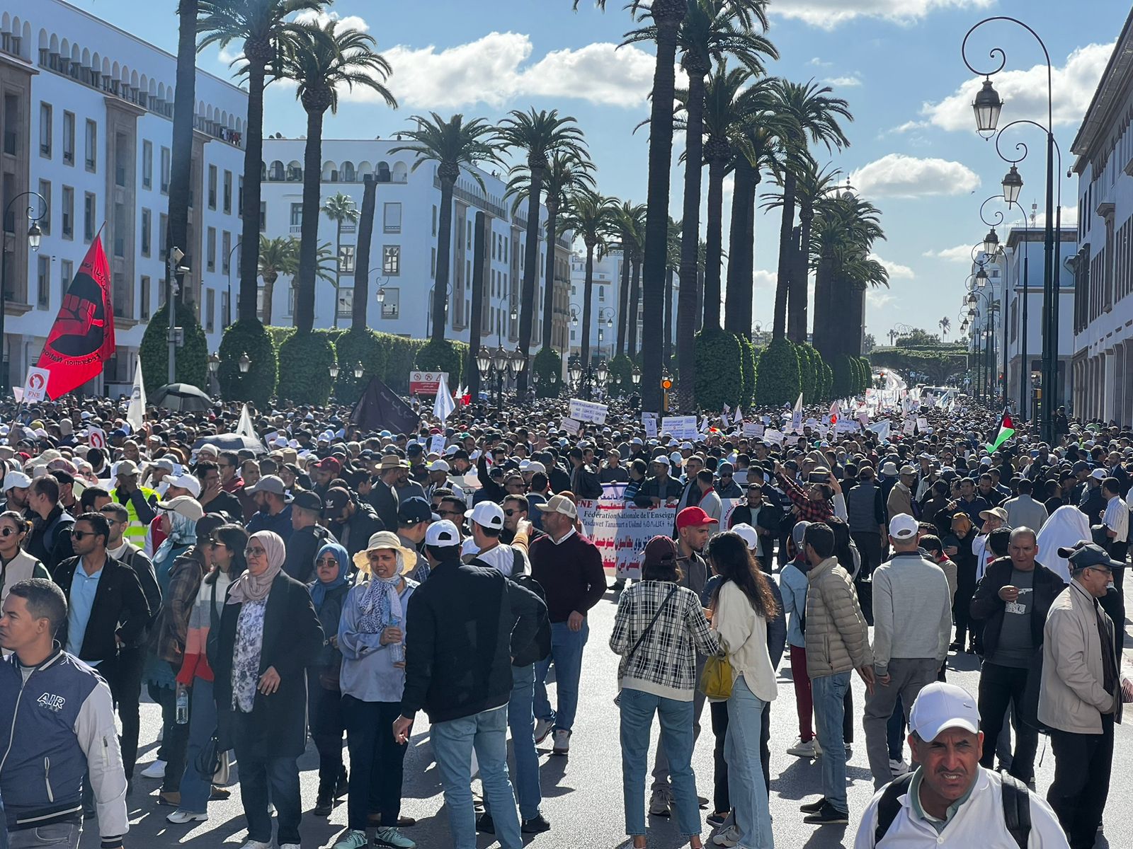 مسيرة احتجاجية بشوارع الرباط احتجاجا على 