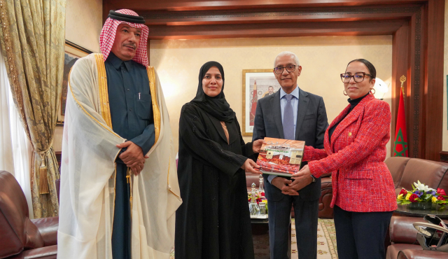 الطالبي العلمي يتباحث مع وفد مجلس الشورى القطري