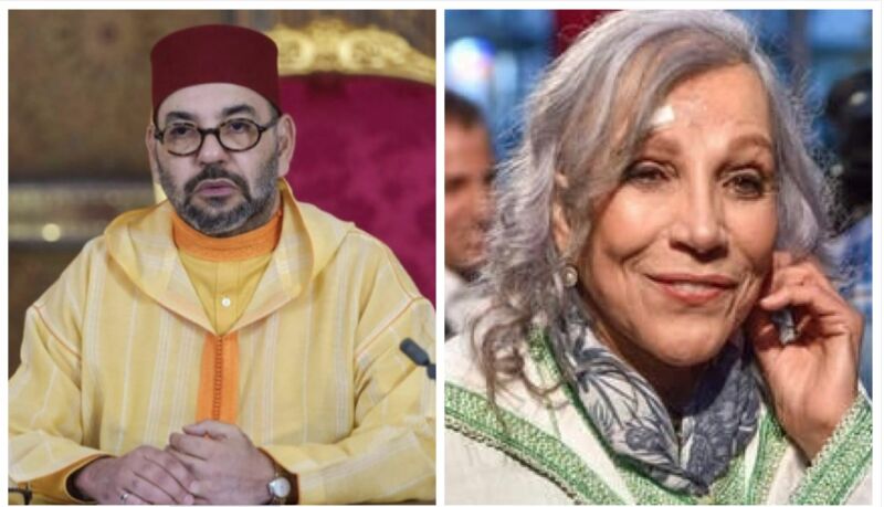 الملك يعزي أسرة الفنانة نعيمة المشرقي