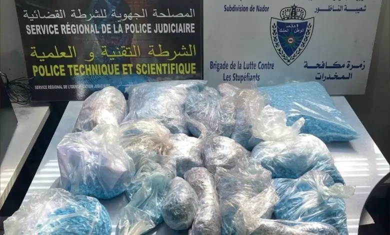 إحباط تهريب 53 ألف قرص مهلوس بميناء بني أنصار بمدينة الناظور