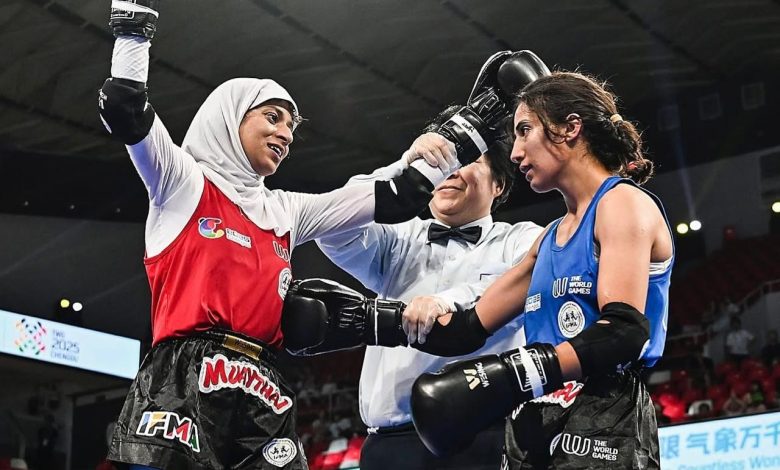 أميمة بلوراث تتوج ببرونزية المواي طاي في ألعاب تشونغدو 2025