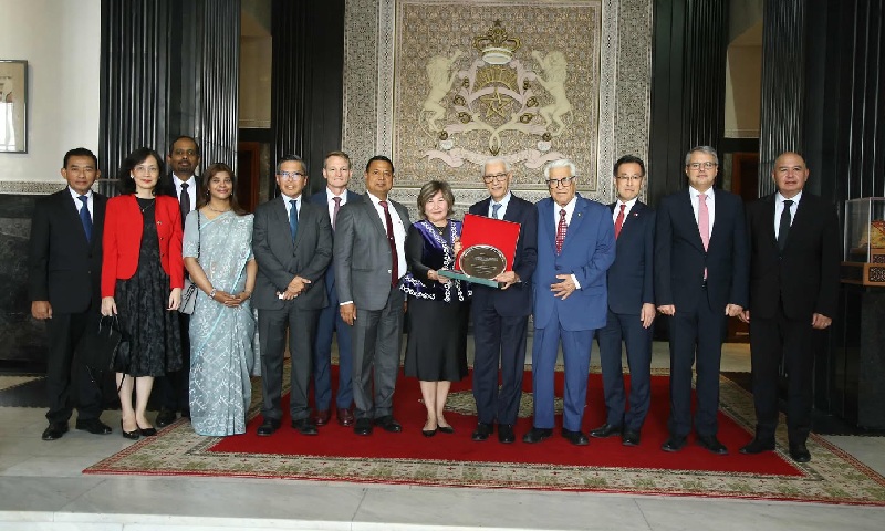 الطالبي العلمي يتباحث مع سفراء بلدان آسيا –المحيط الهادي المعتمدين بالمملكة