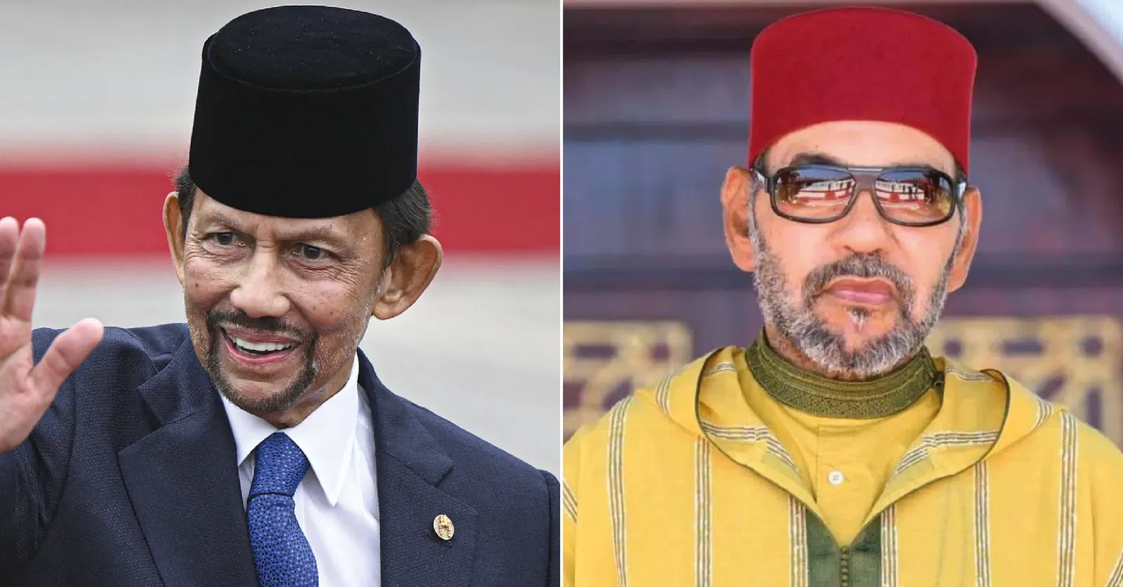 الملك محمد السادس يهنئ حاجي حسن بولقية سلطان بروناي دار السلام