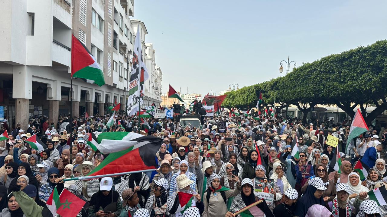 مسيرة حاشدة بالرباط تنديدا بأوضاع الأسرى الفلسطينيين