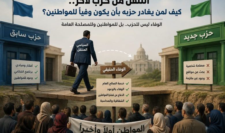 التنقل من حزب إلى آخر يضعف ثقة المواطنين في مصداقية المنتخبين