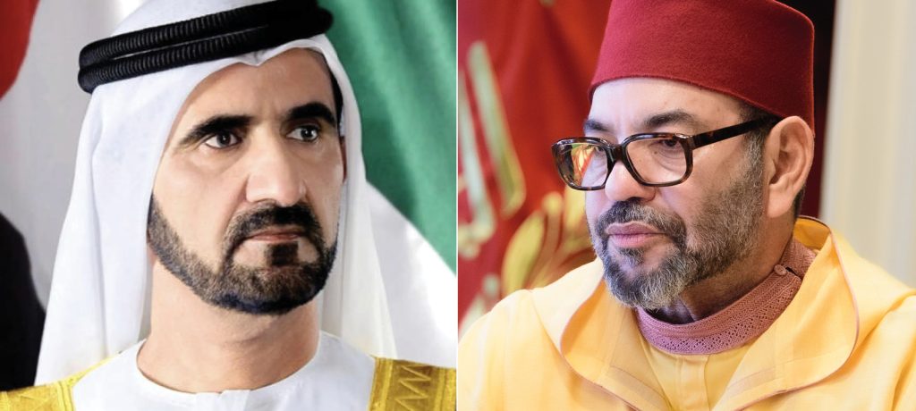 الشيخ محمد بن راشد آل مكتوم يهنئ الملك محمد السادس والمغاربة بتأهل 