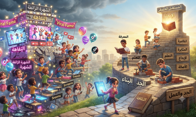 المجتمع لا يسقط بسبب وجود التفاهة فقط بل حين تصبح التفاهة نموذجاً يُحتذى